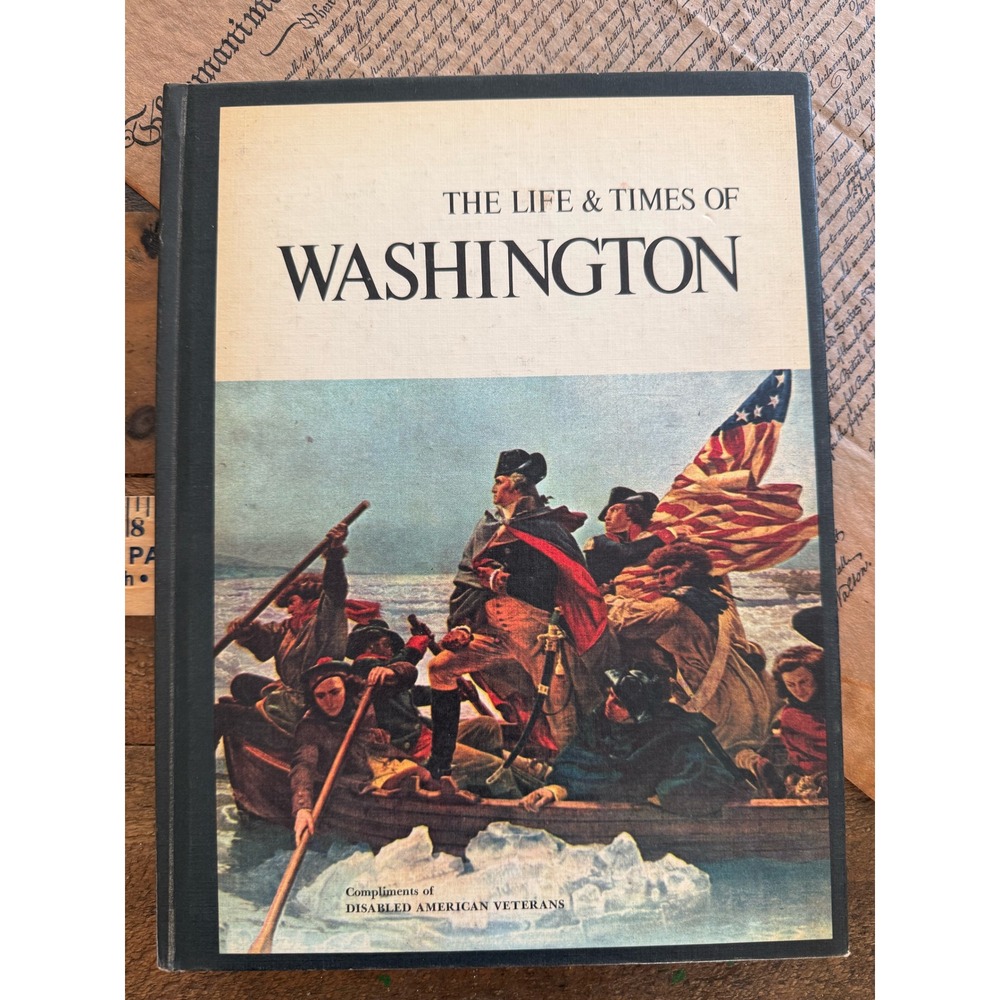 The Life & Times of Washington Hardcover 1967 Rand McNally Illustrated History